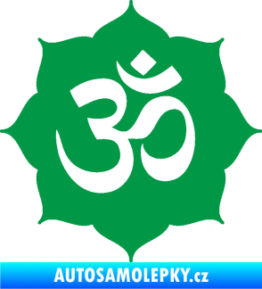 Samolepka Náboženský symbol Hinduismus Óm 002 zelená