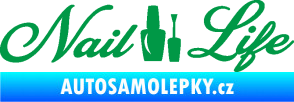 Samolepka Nail life zelená