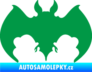 Samolepka Netopýr 002 zelená