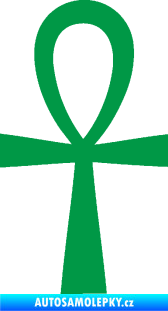 Samolepka Nilský kříž Ankh zelená
