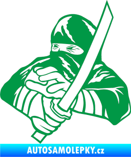 Samolepka Ninja silueta levá zelená