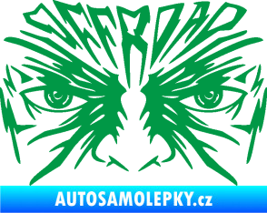 Samolepka Off Road 004 s obličejem zelená