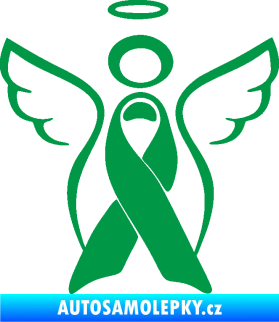 Samolepka Památeční andělíček memory zelená