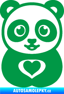 Samolepka Panda 008 roztomilá zelená