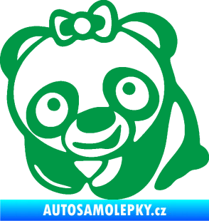 Samolepka Panda baby levá zelená