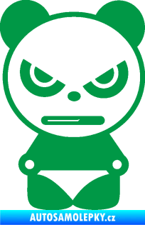 Samolepka Panda boy zelená