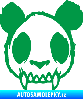 Samolepka Panda zombie  zelená
