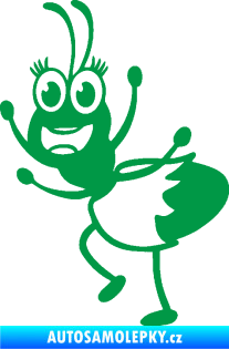 Samolepka Paní mravencová levá zelená