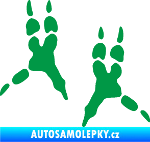 Samolepka Papoušek 008 stopy levá zelená
