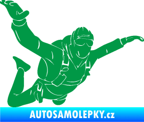 Samolepka Parašutista 004 pravá zelená