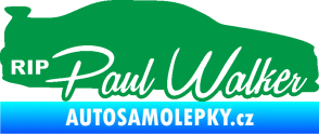 Samolepka Paul Walker 005 RIP zelená
