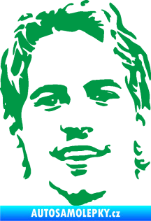 Samolepka Paul Walker 008 levá obličej zelená