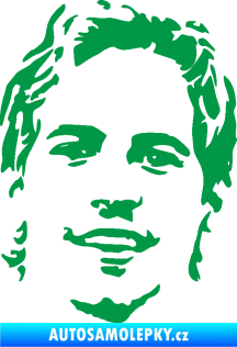 Samolepka Paul Walker 008 pravá obličej zelená