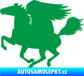 Samolepka Pegas 001 levá okřídlený kůň zelená