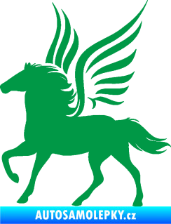 Samolepka Pegas 002 levá okřídlený kůň zelená