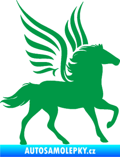 Samolepka Pegas 002 pravá okřídlený kůň zelená