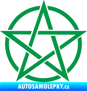 Samolepka Pentagram zelená