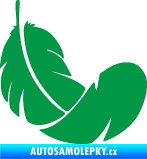 Samolepka Peříčko 008 pravá zelená