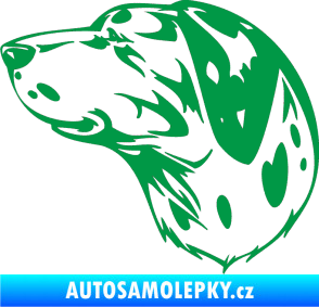 Samolepka Pes 002 levá Dalmatin zelená