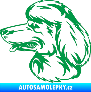 Samolepka Pes 013 levá Pudl zelená