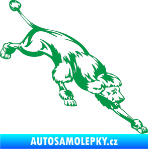 Samolepka Pes 022 pravá Pudl zelená