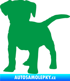 Samolepka Pes 056 levá štěně zelená