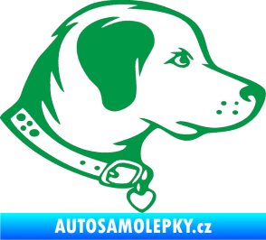 Samolepka Pes 058 pravá zelená