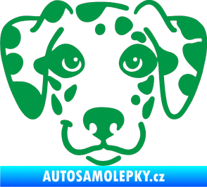 Samolepka Pes 064 Dalmatin zelená