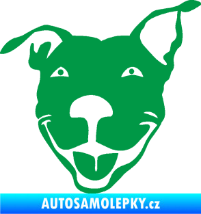 Samolepka Pes 072 levá Pitbull zelená