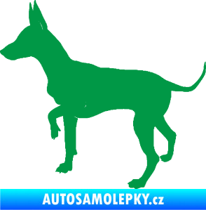 Samolepka Pes 093 levá Pražský krysařík zelená
