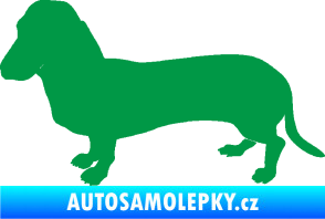 Samolepka Pes 094 levá Baset zelená