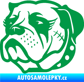 Samolepka Pes 097 levá Buldok zelená