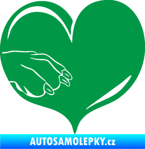 Samolepka Pes 102 levá packa zelená