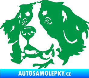 Samolepka Pes 131 levá bernský salašnický pes zelená