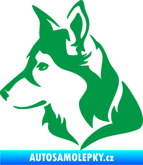 Samolepka Pes 165 levá zelená