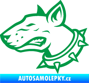 Samolepka Pes 167 levá pitbull zelená