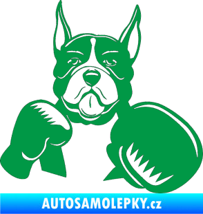 Samolepka Pes 183 pravá boxer zelená