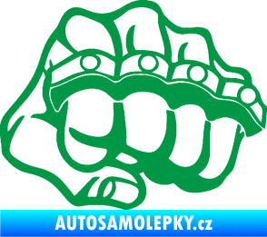 Samolepka Pěst boxer pravá zelená
