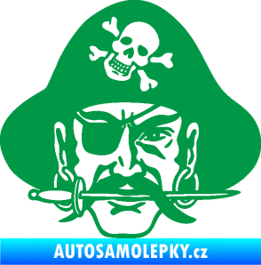 Samolepka Pirát 002 pravá zelená