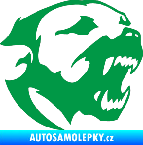 Samolepka Pitbull hlava 001 pravá zelená