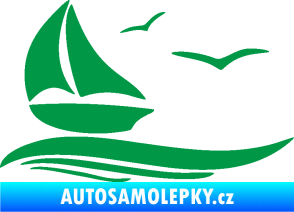 Samolepka Plachetnice 002 levá zelená