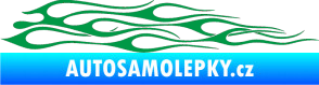 Samolepka Plameny 003 zelená