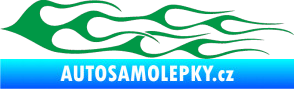 Samolepka Plameny 028 zelená