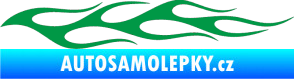 Samolepka Plameny 054 zelená