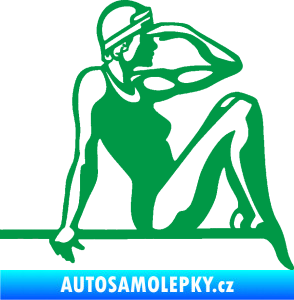 Samolepka Plavkyně 001 pravá zelená