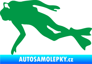 Samolepka Potápěč 002 levá zelená