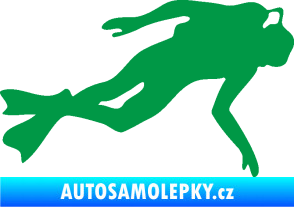 Samolepka Potápěč 002 pravá zelená