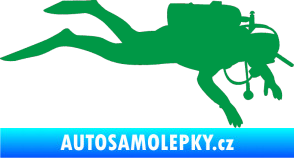 Samolepka Potápěč 003 pravá zelená