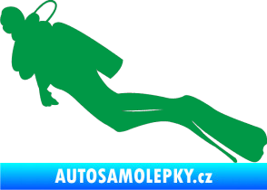 Samolepka Potápěč 005 levá zelená