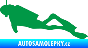Samolepka Potápěč 009 levá zelená